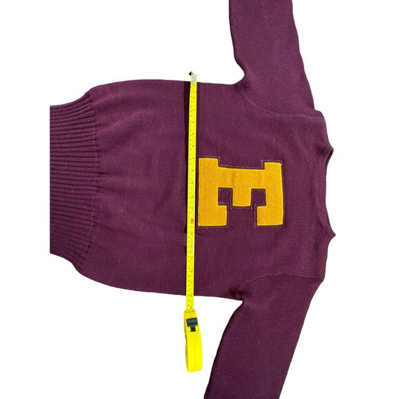 RARE!!!!! "COBLE" Sporting Goods Wool Sweater Collegiate Letter E Vintage - Picture 6 of 12